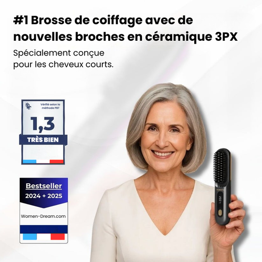 La PREMIÈRE brosse coiffante intelligente pour cheveux courts