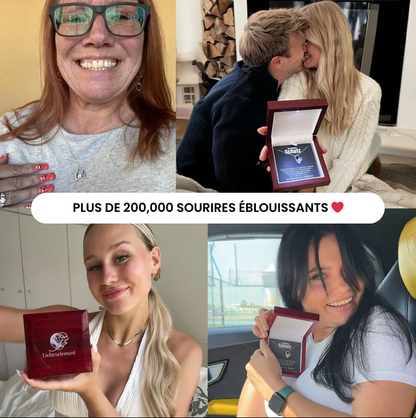 Collier en or blanc 14k en forme de cœur - À mon trésor